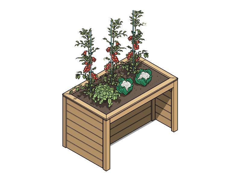 Weka Profi Hochbeet für Rollstuhlfahrer