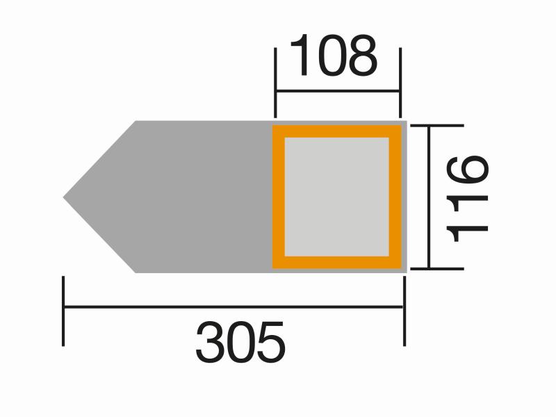 Weka Sandkasten 196 A mit Kajüte, Mast und Segel