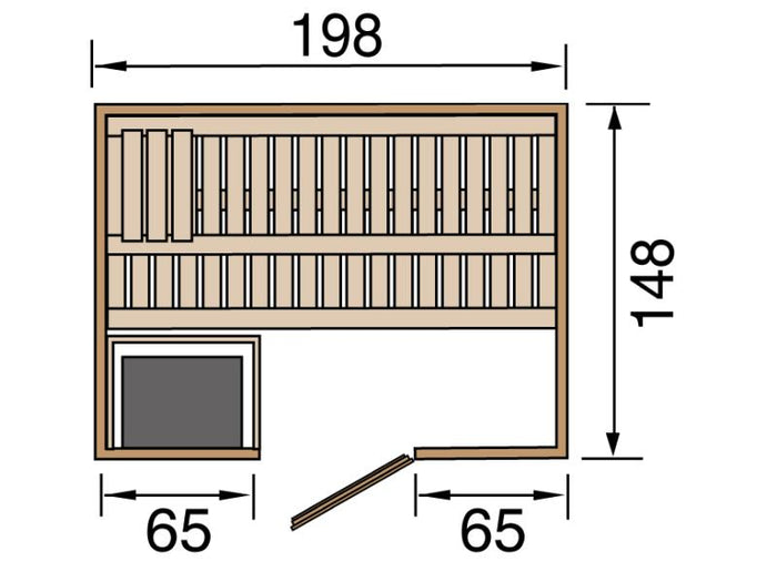 Weka Sauna Bergen Gr. 1 inkl. 7,5 kW BioS