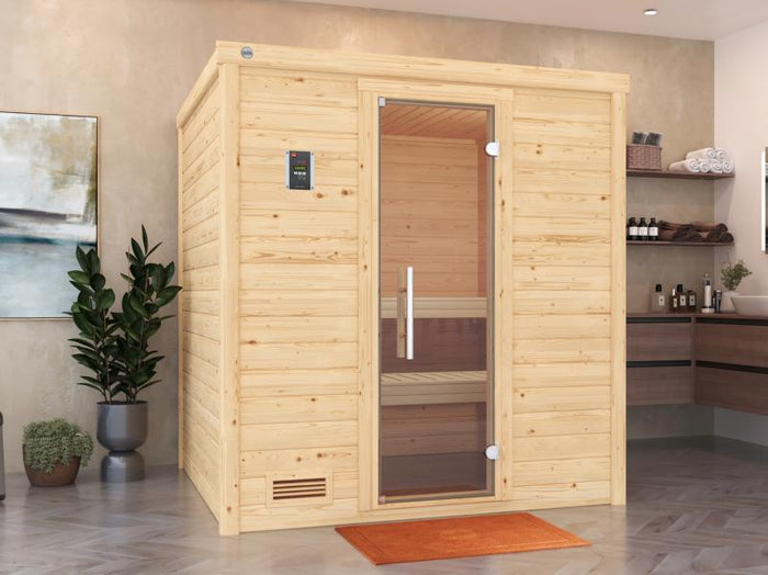 Weka Sauna Bergen Gr. 1,8 GT, inkl. 5,4 Ofen Kompakt integr. Steuerung