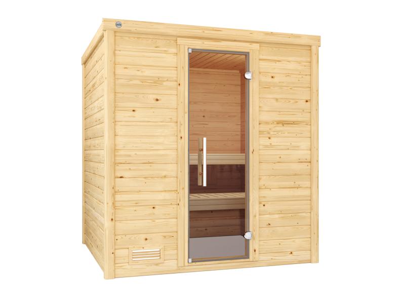 Weka Sauna Bergen Gr. 1,8 GT, inkl. 5,4 Ofen Kompakt integr. Steuerung