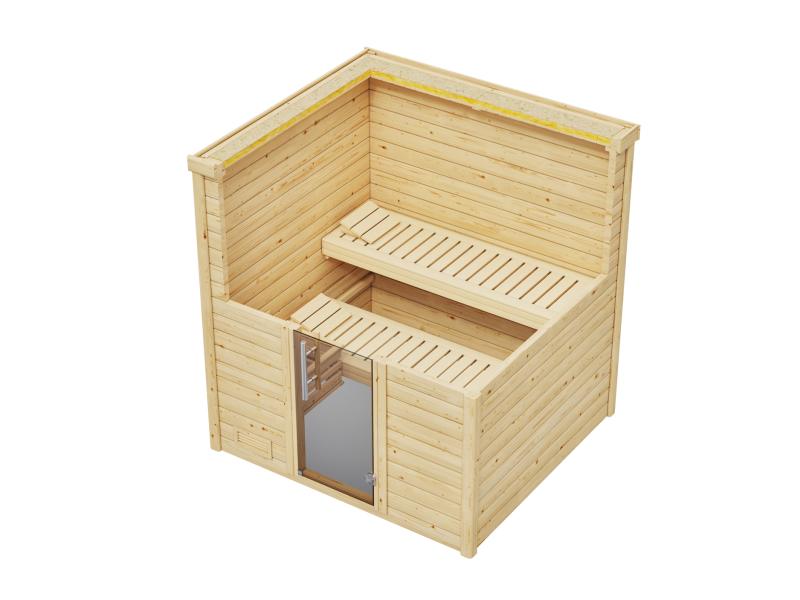 Weka Sauna Bergen Gr. 1,8 GT, inkl. 5,4 Ofen Kompakt integr. Steuerung