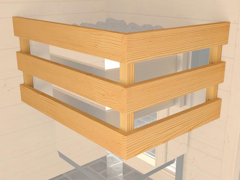 Weka Sauna Bergen Gr. 1,8 GTF, inkl. 5,4 Ofen Kompakt integr. Steuerung, mit Fenster