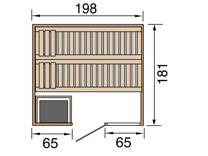 Weka Sauna Bergen Gr. 1,8 inkl. 7,5 kW BioS
