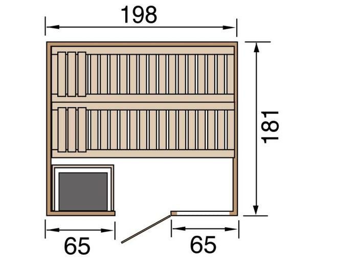 Weka Sauna Bergen Gr. 1,8 inkl. 7,5 kW OS