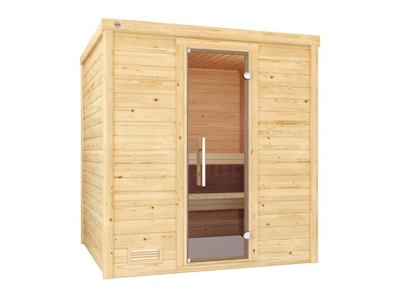 Weka Sauna Bergen Gr. 2 GT, inkl. 5,4 kW Ofen Kompakt integr. Steuerung