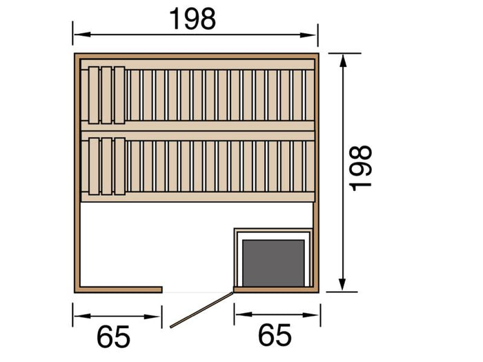 Weka Sauna Bergen Gr. 2 inkl. 7,5 kW BioS