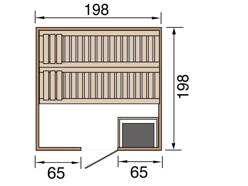 Weka Sauna Bergen Gr. 2 inkl. 7,5 kW OS