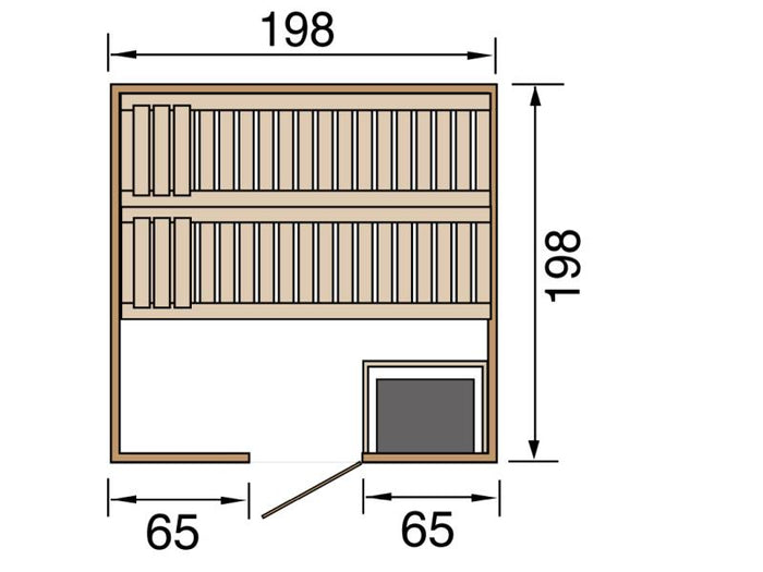 Weka Sauna Bergen Gr. 2 inkl. 7,5 kW OS