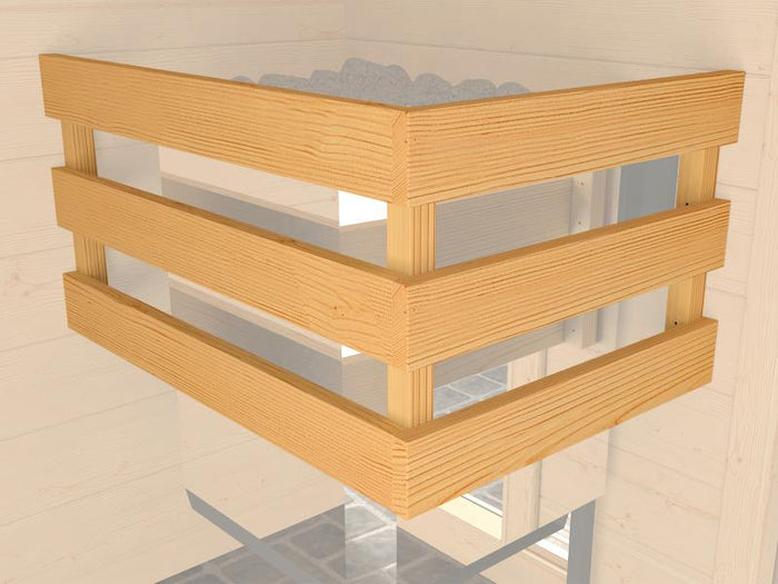 Weka Sauna Bergen Gr. 3 GT, inkl. 9 kW Bioofen digitale Steuerung (BioS)