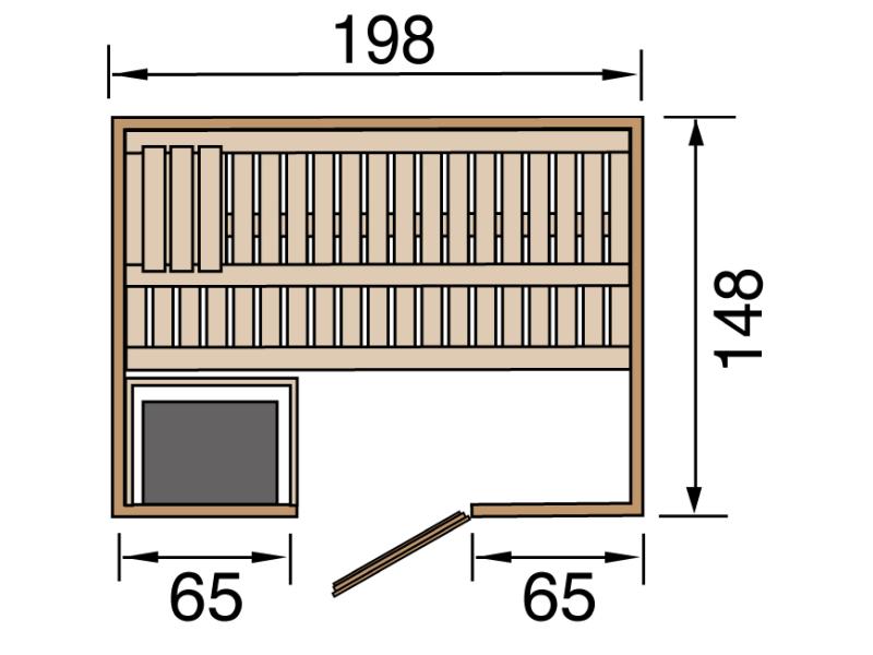 Weka Sauna Bergen Gr.1 inkl. 7,5 kW BioS