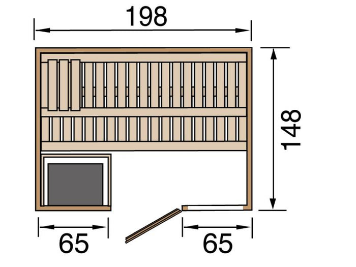 Weka Sauna Bergen Gr.1 inkl. 7,5 kW OS