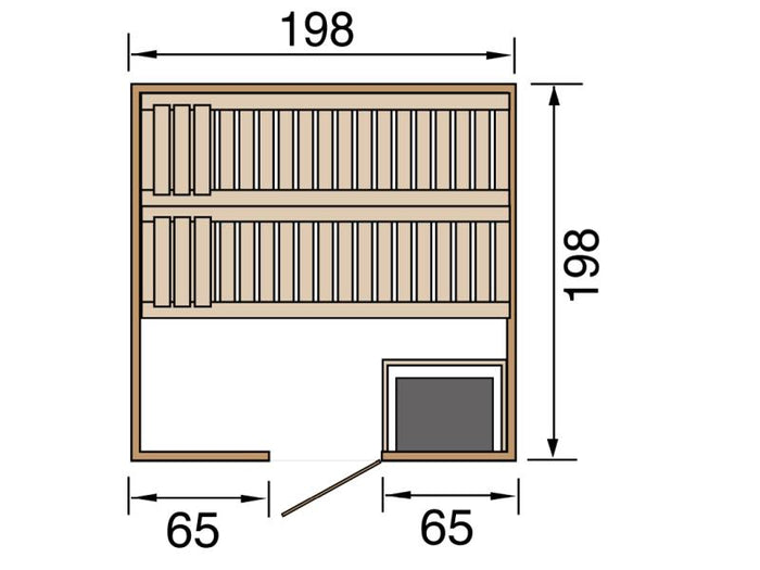 Weka Sauna Bergen Gr.2 inkl. 7,5 kW BioS