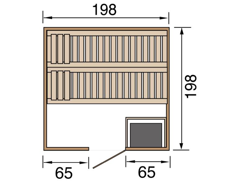 Weka Sauna Bergen Gr.2 inkl. 7,5 kW OS