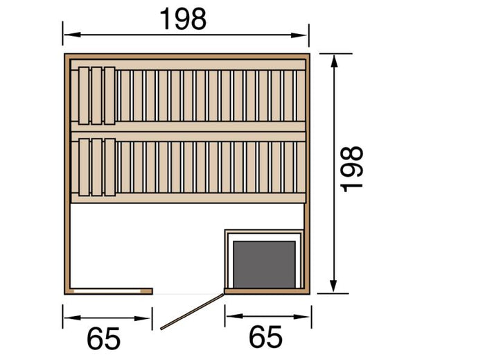 Weka Sauna Bergen Gr.2 inkl. 7,5 kW OS
