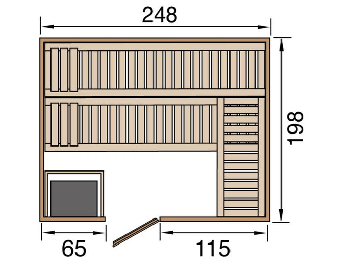 Weka Sauna Bergen Gr.3 inkl. 7,5 kW OS