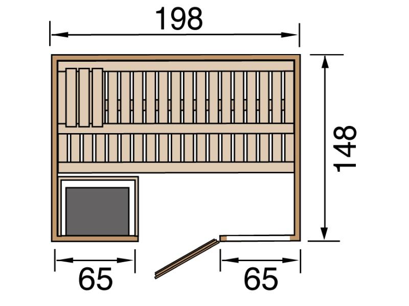 Weka Sauna Bergen inkl. 7,5 kW BioS