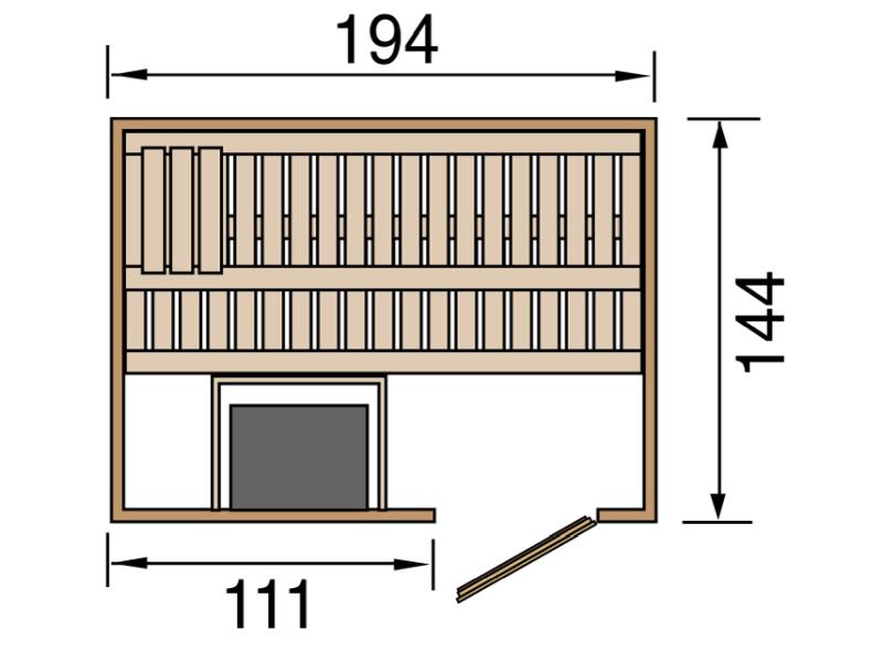 Weka Sauna Halmstad Gr.1 inkl. 7,5 kW BioS