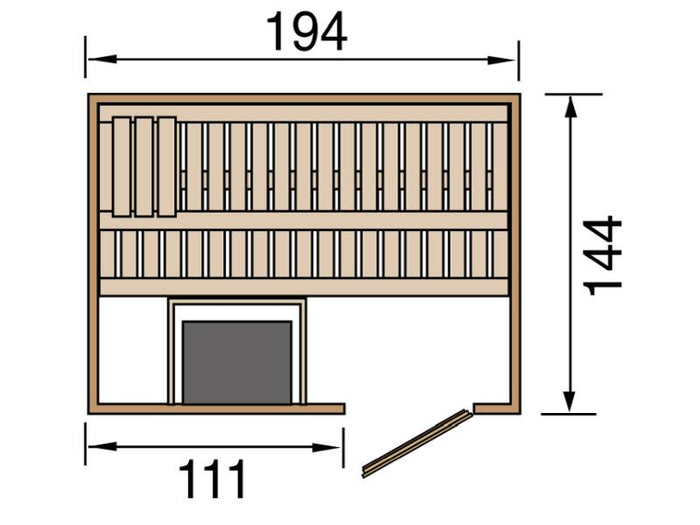 Weka Sauna Halmstad Gr.1 inkl. 7,5 kW BioS