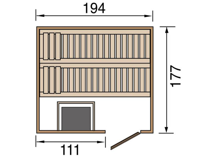 Weka Sauna Halmstad Gr.2 inkl. 7,5 kW BioS