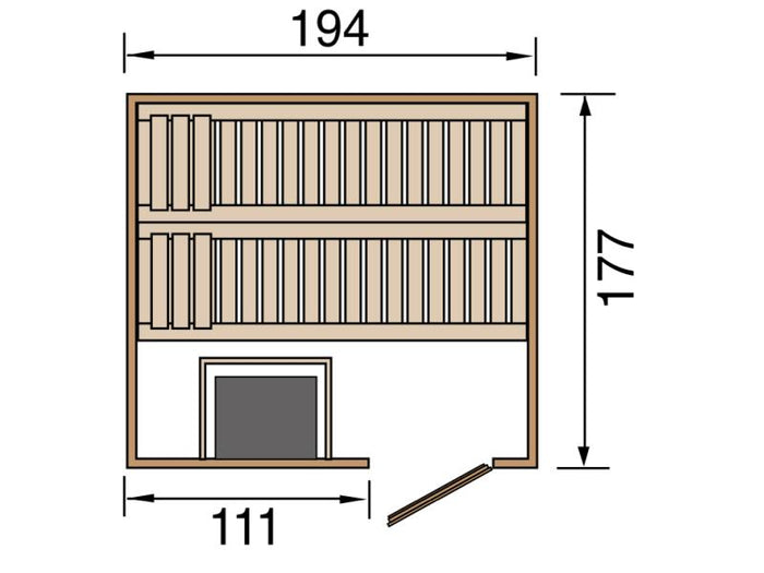 Weka Sauna Halmstad Gr.2 inkl. 7,5 kW OS