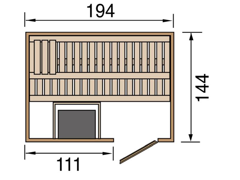 Weka Sauna Halmstad inkl. 7,5 kW OS