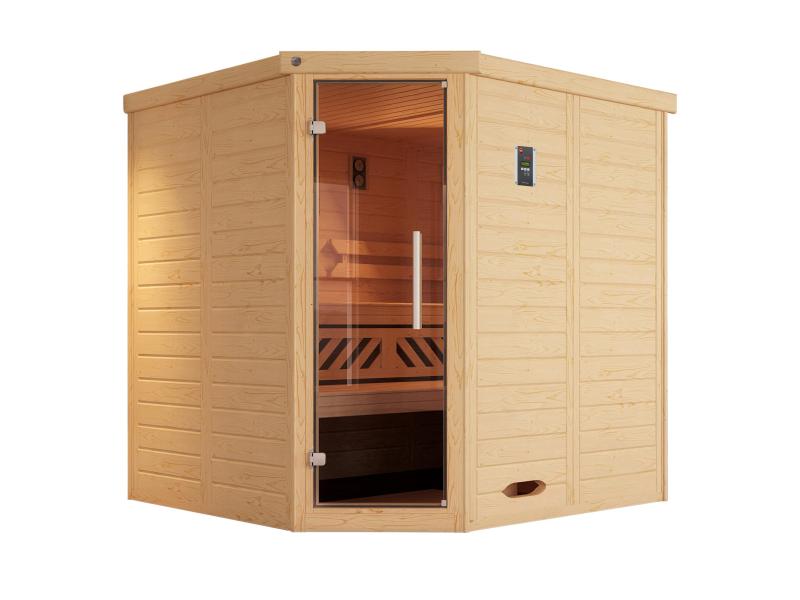 Weka Sauna Kemi Eck Gr. 2 inkl. 7,5 kW OS