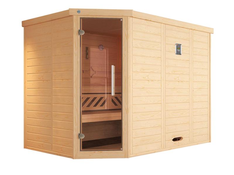 Weka Sauna Kemi Eck Gr. 3 inkl. 7,5 kW BioS