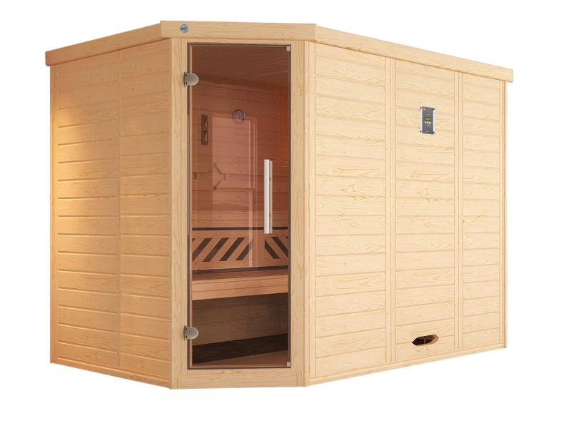 Weka Sauna Kemi Eck Gr. 3 inkl. 7,5 kW OS