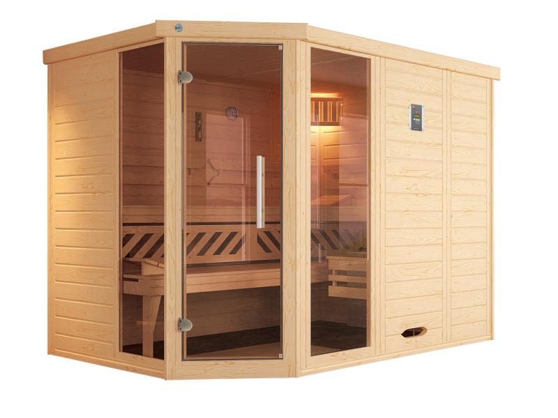 Weka Sauna Kemi Eck Gr. 3 inkl. 7,5 kW OS