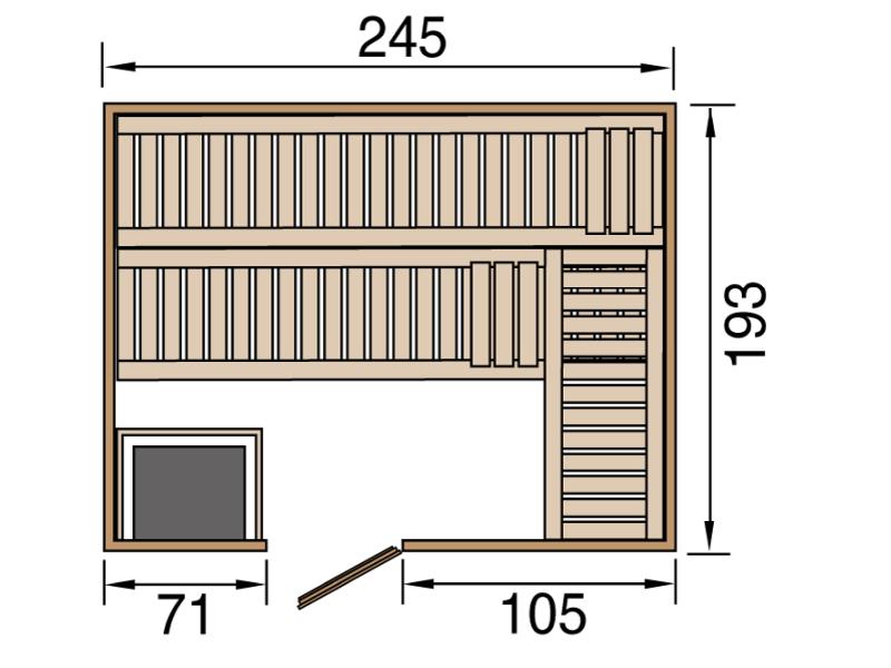 Weka Sauna Kemi Gr. 5 inkl. 7,5 kW BioS