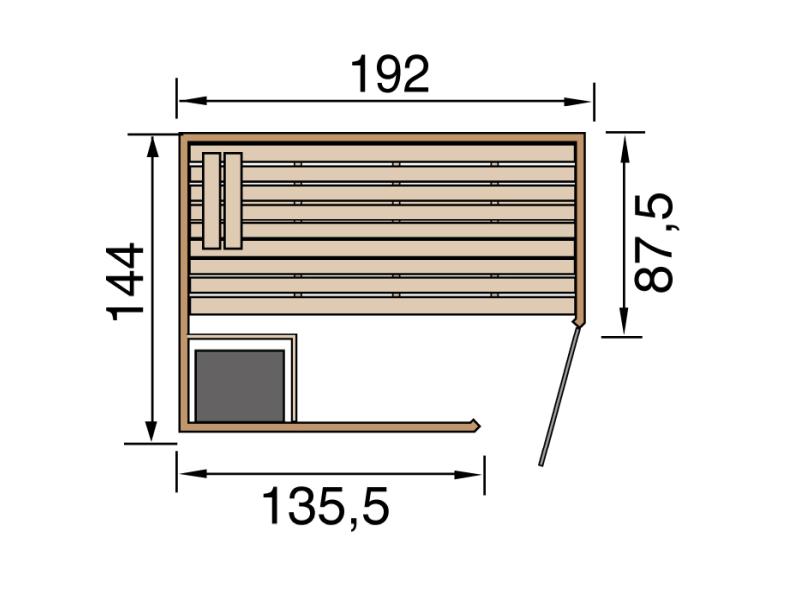 Weka Sauna Kemi Gr.1 inkl. 7,5 kW OS