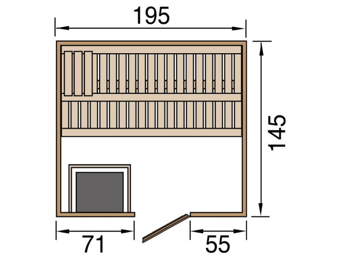 Weka Sauna Kemi Gr.3 inkl. 7,5 kW OS
