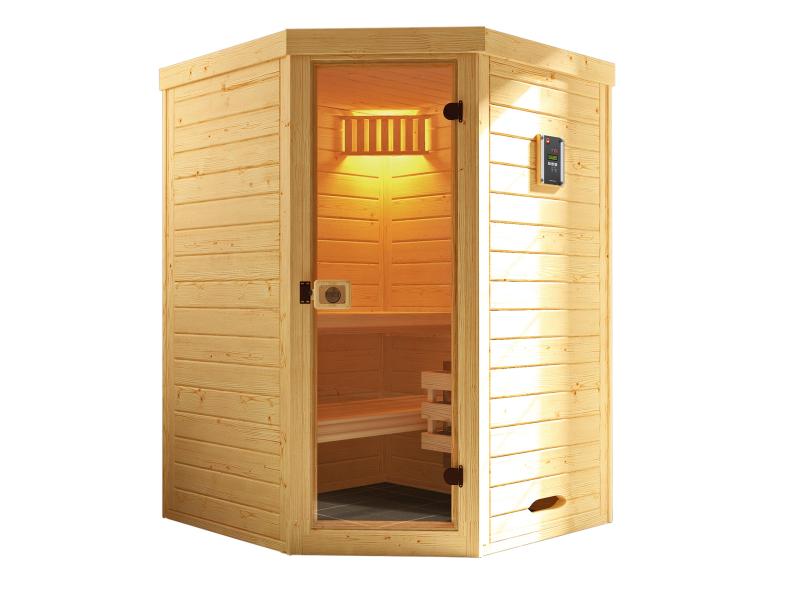 Weka Sauna Laukkala Gr.1 inkl. 3,6 kW OS inkl. Saunaleuchten Set