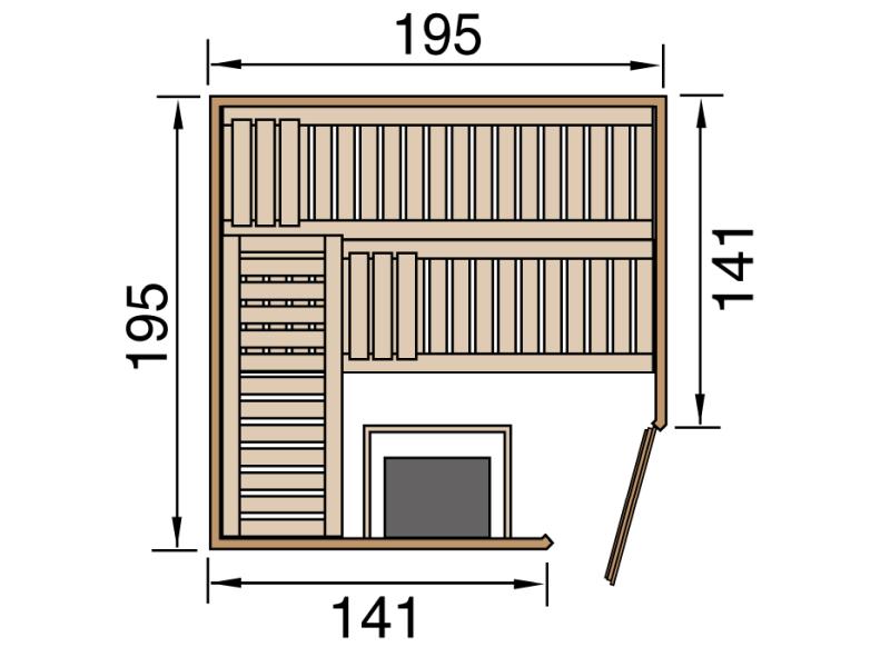 Weka Sauna Turku Gr. 2 inkl. 7,5 kW BioS