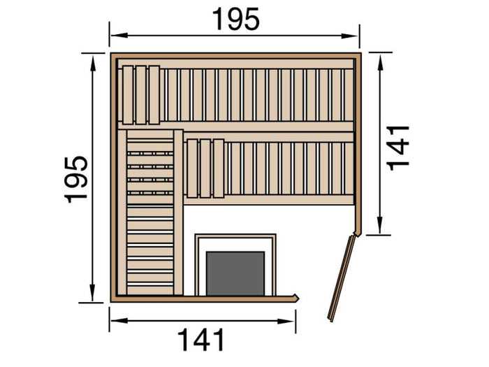 Weka Sauna Turku Gr. 2 inkl. 7,5 kW BioS