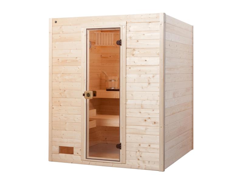 Weka Sauna VALIDA Gr. 2 im Set 4,5 kW BioS inkl. digitaler Steuerung, Glastür