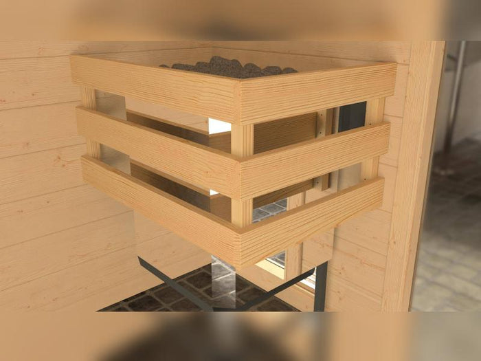 Weka Sauna Valida Gr. 4 im Set inkl. 9 kW Ofen intgr. Steuerung /Glastür und Fenster