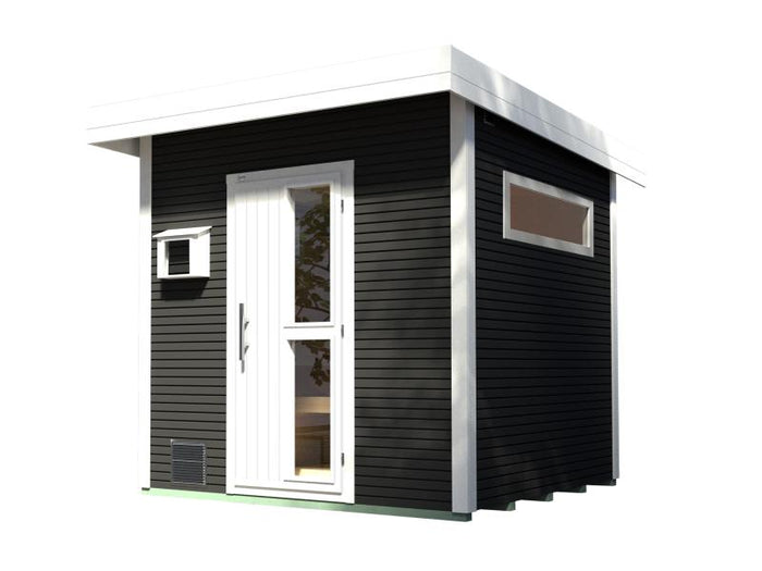 Weka Saunahaus 45 mm Kuopio anthrazit/weiß