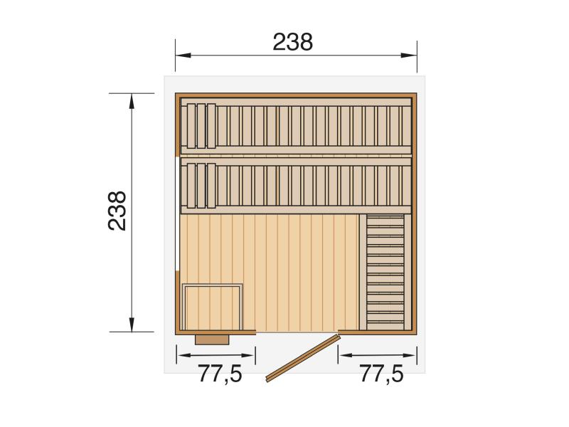 Weka Saunahaus 45 mm Kuopio, natur