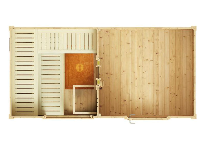 Weka Saunahaus Farsund, inkl. 9 kW Bioofen digitale Steuerung (BioS), mit Vorraum