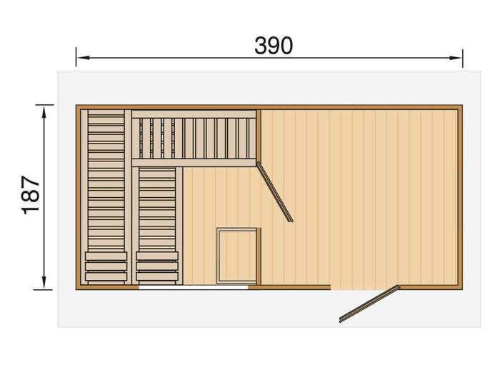 Weka Saunahaus Farsund, inkl. Vorraum und Fenster