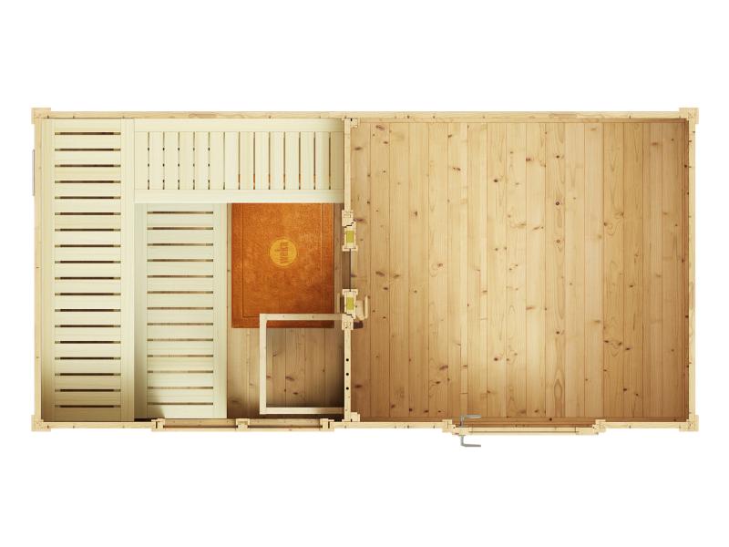 Weka Saunahaus Farsund, inkl. Vorraum und Fenster