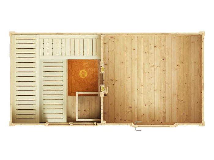 Weka Saunahaus Farsund, inkl. Vorraum und Fenster