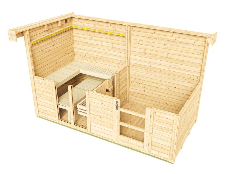 Weka Saunahaus Farsund, inkl. Vorraum und Fenster