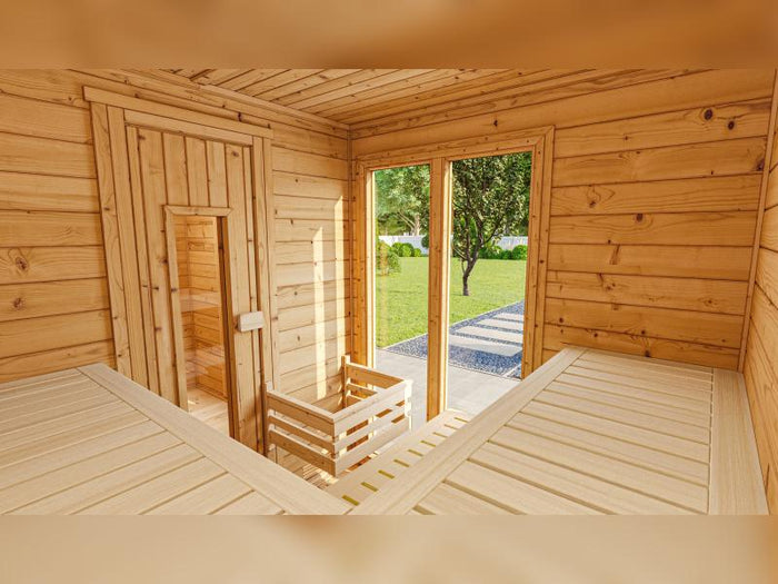 Weka Saunahaus Farsund, inkl. Vorraum und Fenster