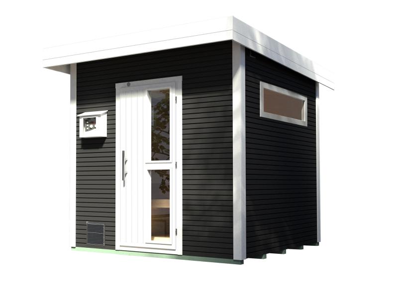 Weka Saunahaus Kuopio anthrazit inkl. 9 kW BioS