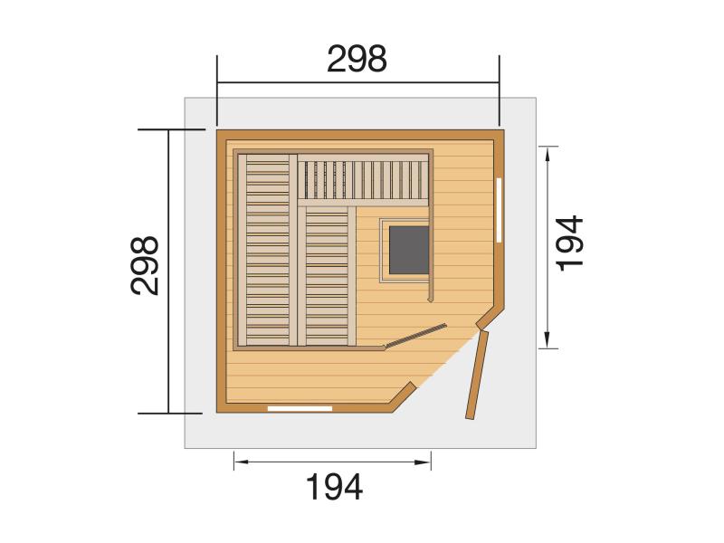 Weka Saunahaus Kurikka inkl. 7,5 kW BioS