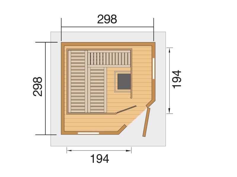 Weka Saunahaus Kurikka inkl. 7,5 kW OS