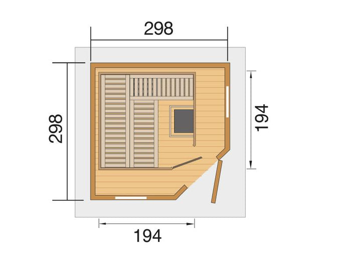 Weka Saunahaus Kurikka inkl. 7,5 kW OS